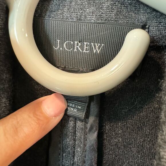 J.Crew Moto Biker Wool Blend Dark Charcloal Color block Grunge Lux Jacket 4 - Picture 6 of 6